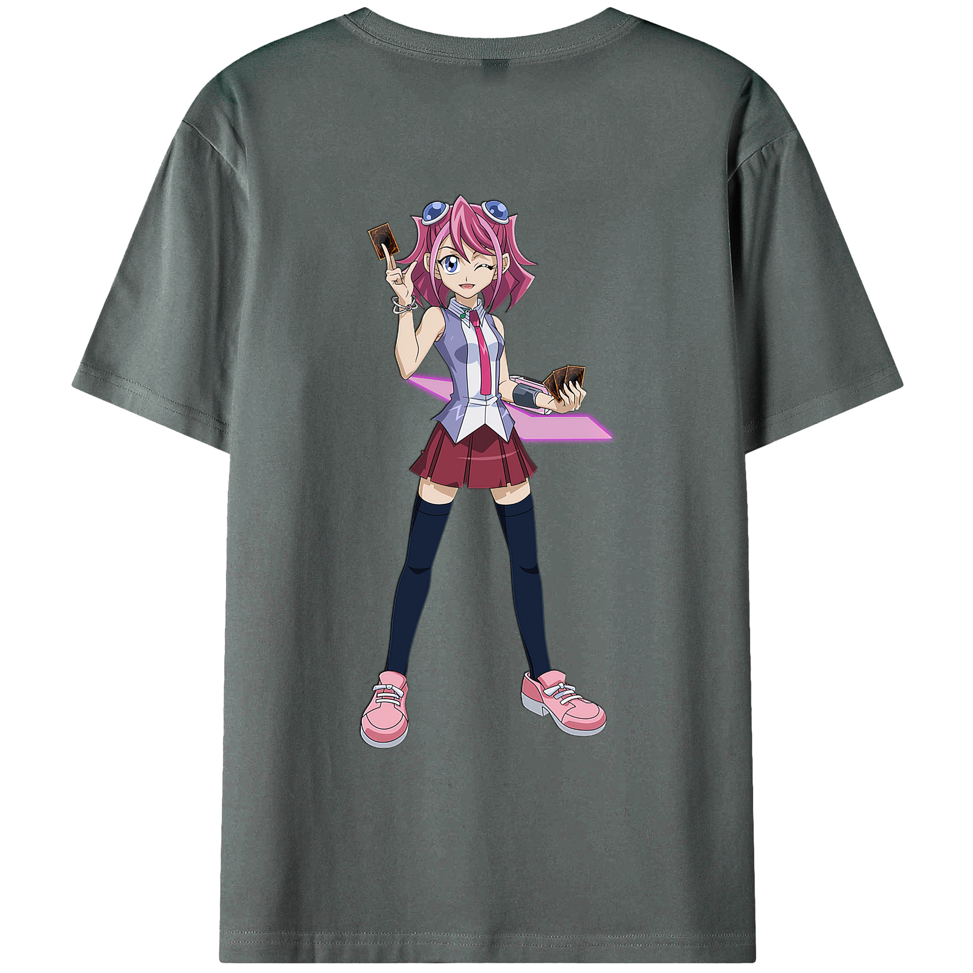 （画像用） 遊☆戯☆王 Yu-Gi-Oh! 綿100％ メンズ半袖Tシャツ（バックプリント） 通気性